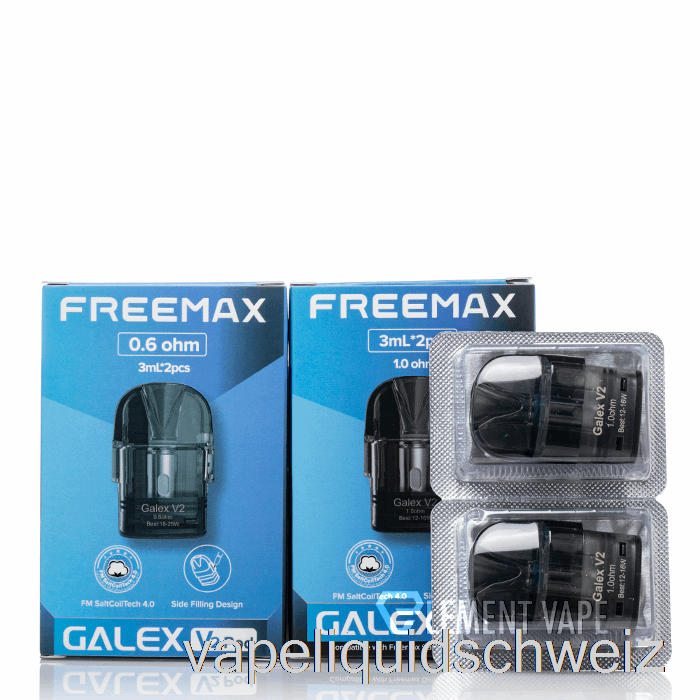 Freemax Galex V2 Ersatz-Pods 0,8 Ohm Galex V2 Pods Vape Ohne Nikotin